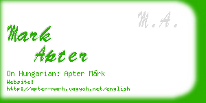 mark apter business card